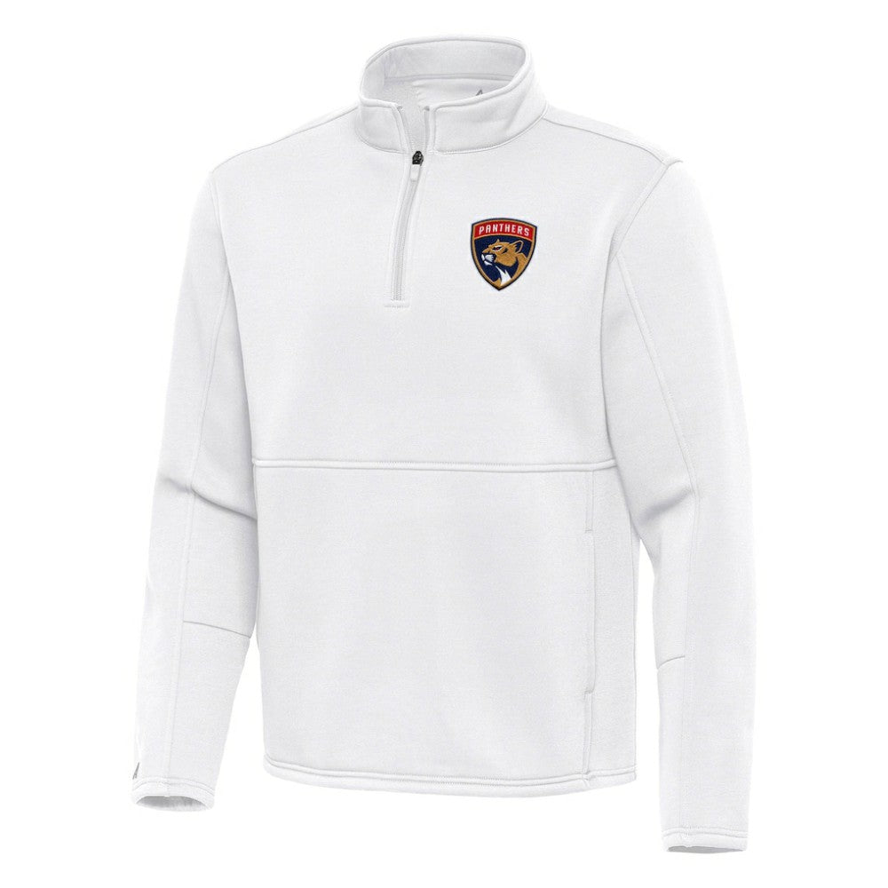 Florida Panthers Antigua Twist Quarter-Zip Pullover Jacket - White Pullover