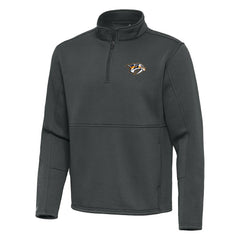 Nashville Predators Antigua Twist Quarter-Zip Pullover Jacket - Pewter Pullover