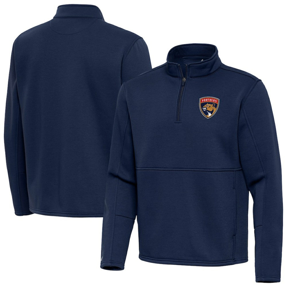 Florida Panthers Antigua Twist Quarter-Zip Pullover Jacket - Navy Pullover