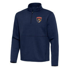 Florida Panthers Antigua Twist Quarter-Zip Pullover Jacket - Navy Pullover