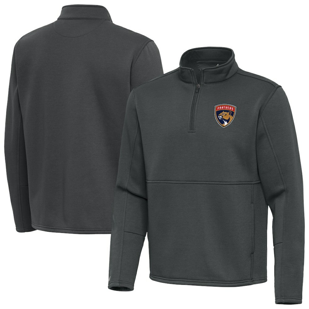 Florida Panthers Antigua Twist Quarter-Zip Pullover Jacket - Pewter Pullover