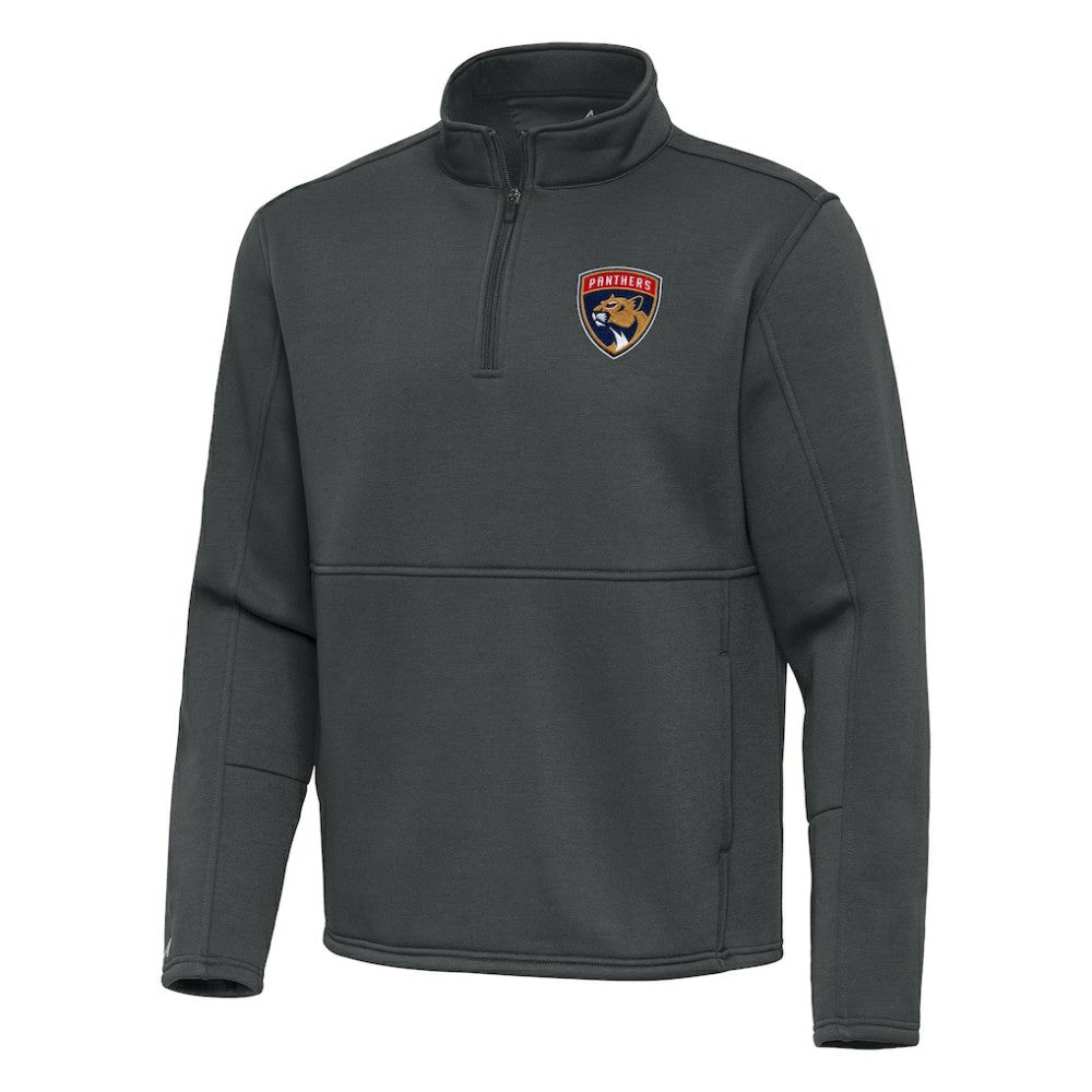 Florida Panthers Antigua Twist Quarter-Zip Pullover Jacket - Pewter Pullover