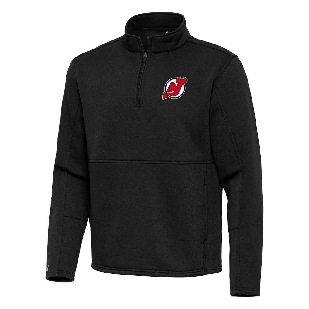New Jersey Devils Antigua Twist Quarter-Zip Pullover Jacket - Black Jerseys