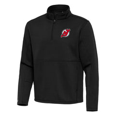 New Jersey Devils Antigua Twist Quarter-Zip Pullover Jacket - Black Jerseys