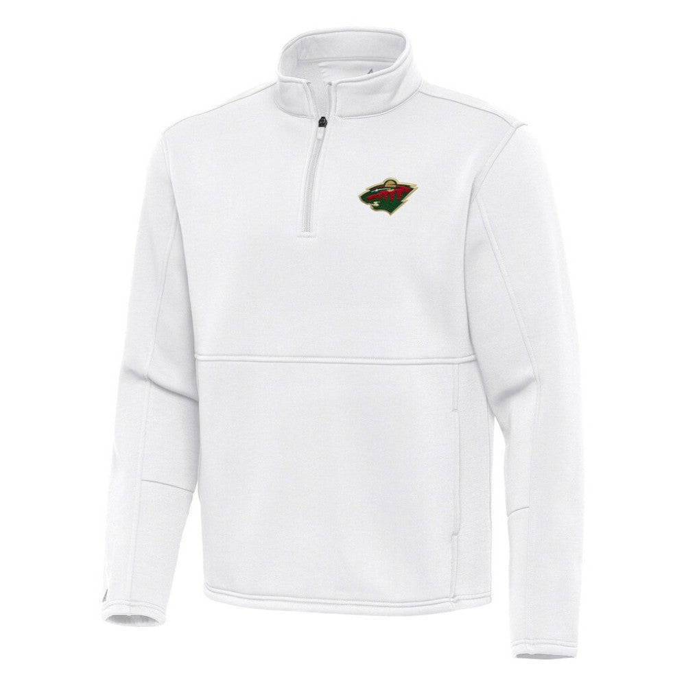 Minnesota Wild Antigua Twist Quarter-Zip Pullover Jacket - White Pullover