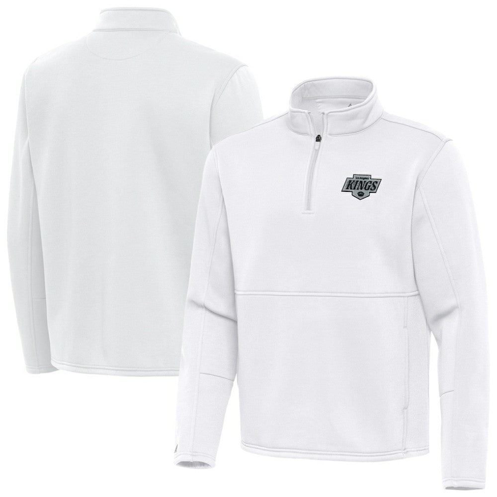 Los Angeles Kings Antigua Twist Quarter-Zip Pullover Jacket - White Pullover