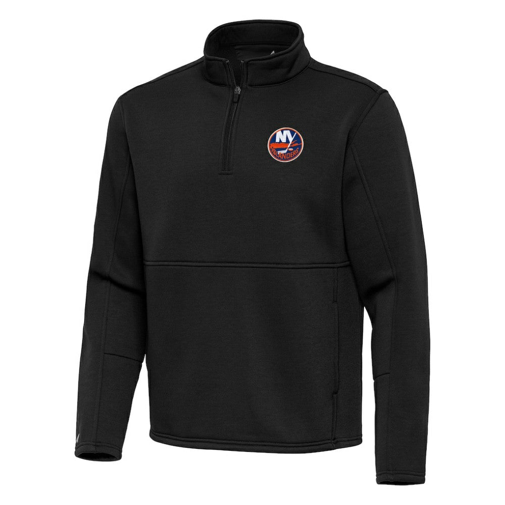 New York Islanders Antigua Twist Quarter-Zip Pullover Jacket - Black Pullover