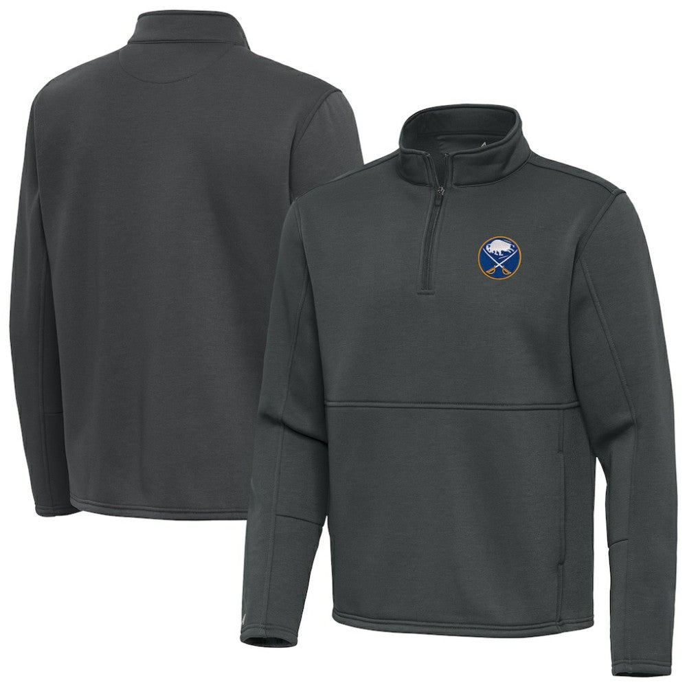Buffalo Sabres Antigua Twist Quarter-Zip Pullover Jacket - Pewter Pullover