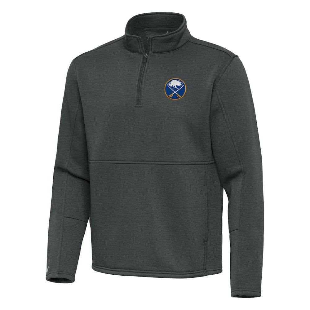 Buffalo Sabres Antigua Twist Quarter-Zip Pullover Jacket - Pewter Pullover