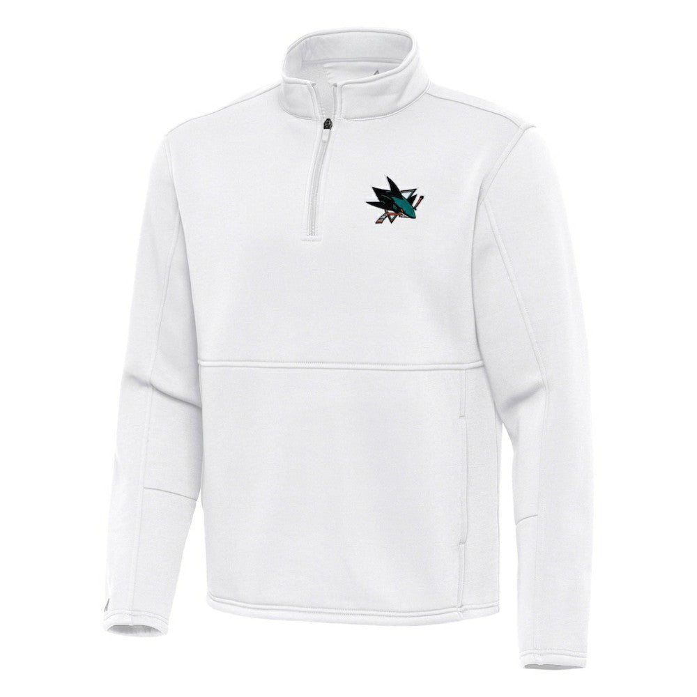 San Jose Sharks Antigua Twist Quarter-Zip Pullover Jacket - White Pullover