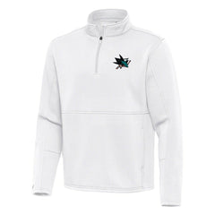 San Jose Sharks Antigua Twist Quarter-Zip Pullover Jacket - White Pullover