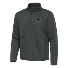 San Jose Sharks Antigua Twist Quarter-Zip Pullover Jacket - Pewter Pullover