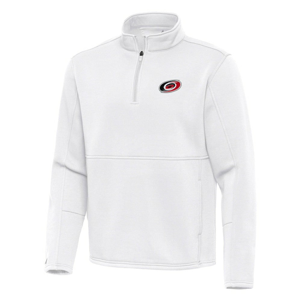 Carolina Hurricanes Antigua Twist Quarter-Zip Pullover Jacket - White Pullover
