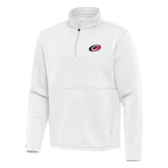 Carolina Hurricanes Antigua Twist Quarter-Zip Pullover Jacket - White Pullover