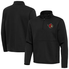 Ottawa Senators Antigua Twist Quarter-Zip Pullover Jacket - Black Pullover