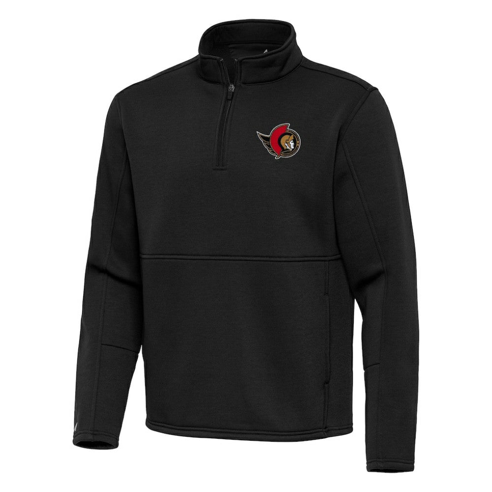 Ottawa Senators Antigua Twist Quarter-Zip Pullover Jacket - Black Pullover