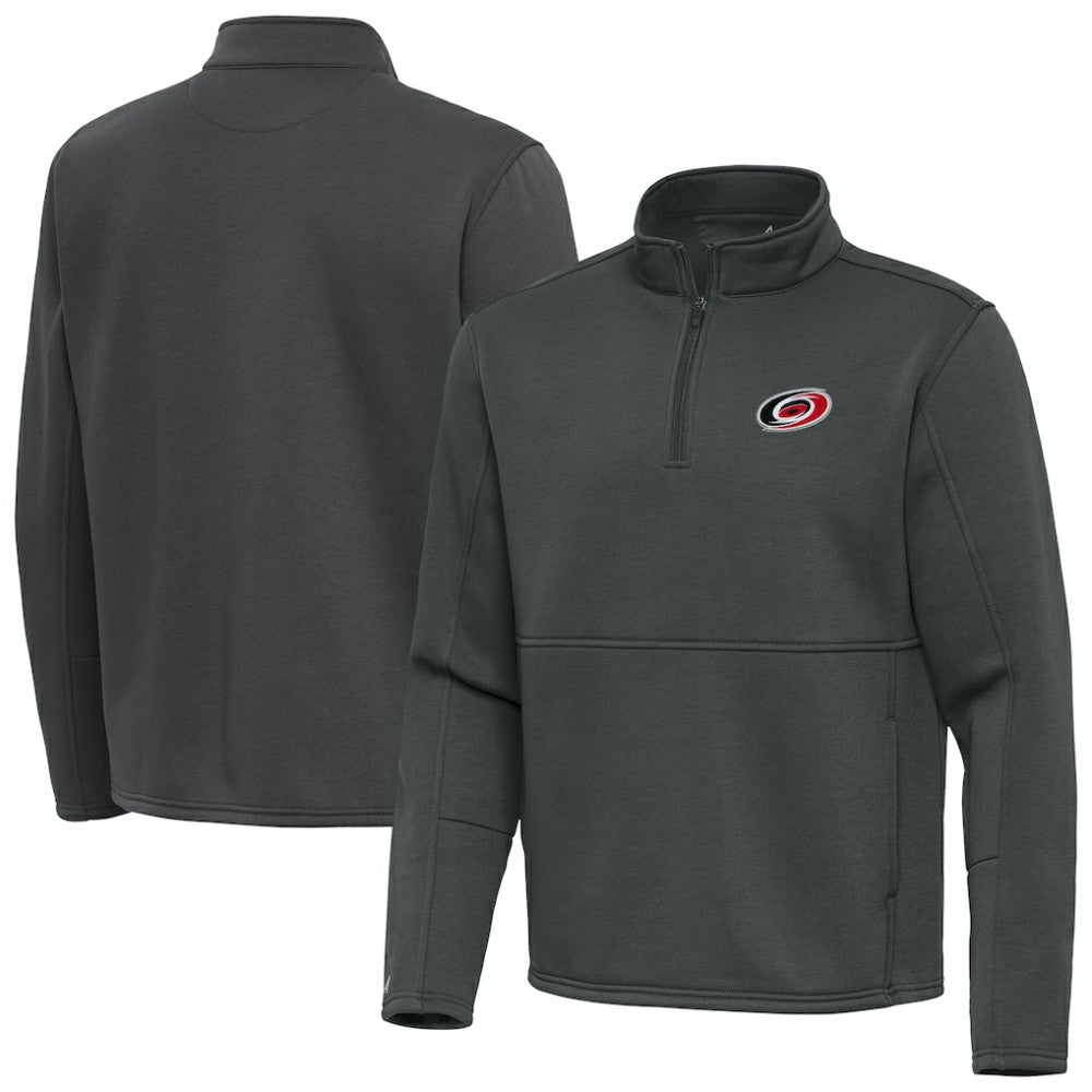 Carolina Hurricanes Antigua Twist Quarter-Zip Pullover Jacket - Silver Pullover