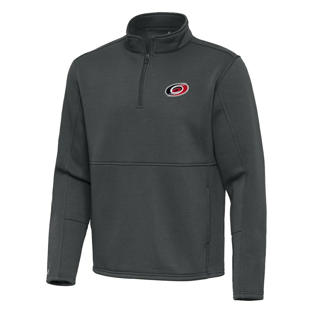 Carolina Hurricanes Antigua Twist Quarter-Zip Pullover Jacket - Silver Pullover
