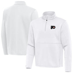 Philadelphia Flyers Antigua Twist Quarter-Zip Pullover Jacket - White Pullover