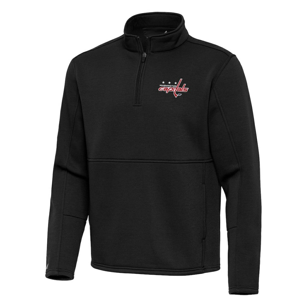 Washington Capitals Antigua Twist Quarter-Zip Pullover Jacket - Black Pullover