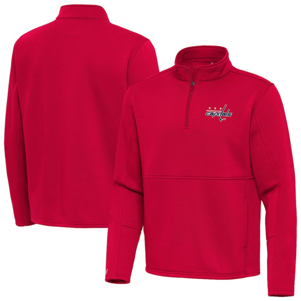 Washington Capitals Antigua Twist Quarter-Zip Pullover Jacket - Red Pullover