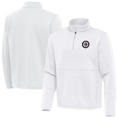 Winnipeg Jets Antigua Twist Quarter-Zip Pullover Jacket - White Pullover