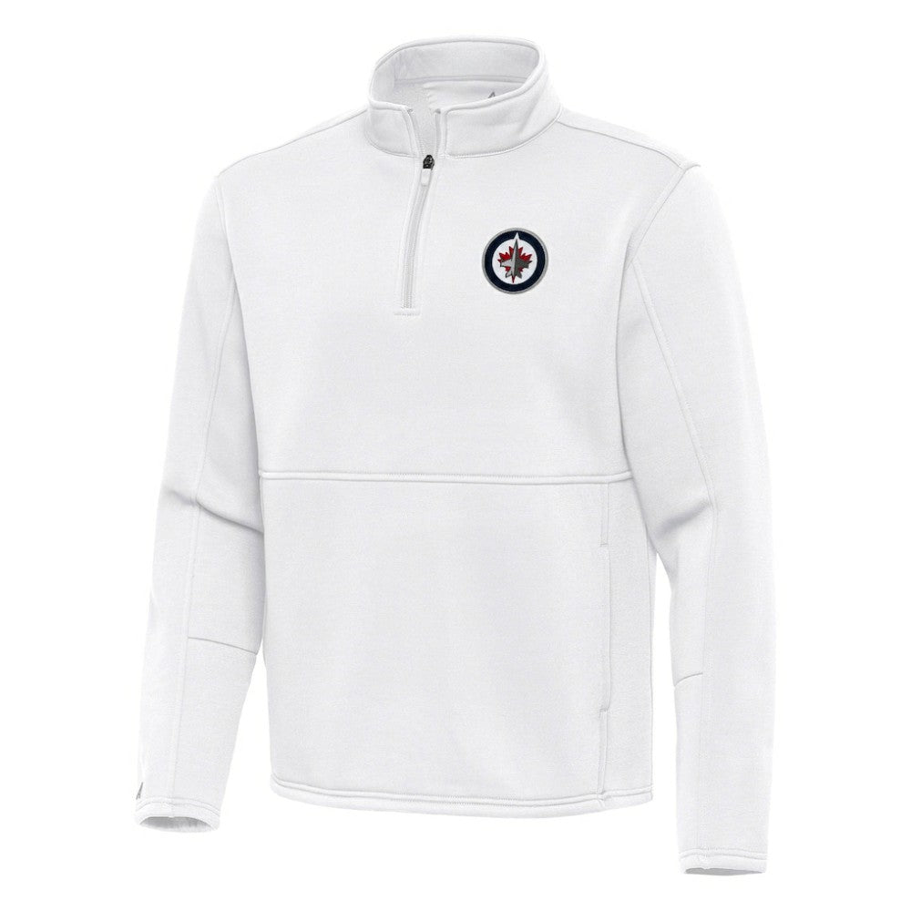 Winnipeg Jets Antigua Twist Quarter-Zip Pullover Jacket - White Pullover
