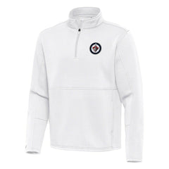 Winnipeg Jets Antigua Twist Quarter-Zip Pullover Jacket - White Pullover