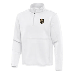 Vegas Golden Knights Antigua Twist Quarter-Zip Pullover Jacket - White Pullover