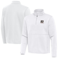 Anaheim Ducks Antigua Twist Quarter-Zip Pullover Jacket - White Pullover