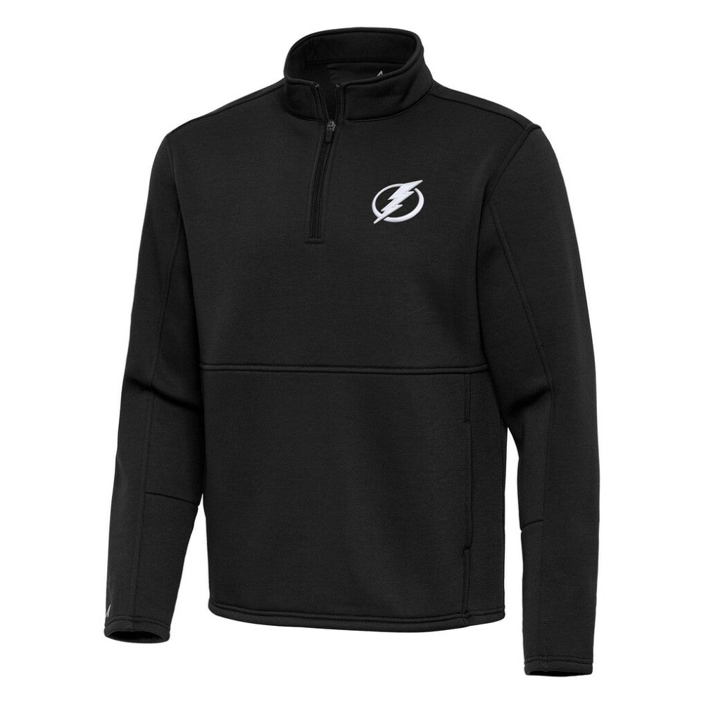 Tampa Bay Lightning Antigua Twist Quarter-Zip Pullover Jacket - Black Pullover
