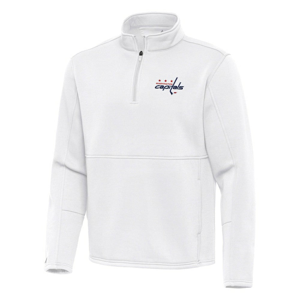 Washington Capitals Antigua Twist Quarter-Zip Pullover Jacket - White Pullover