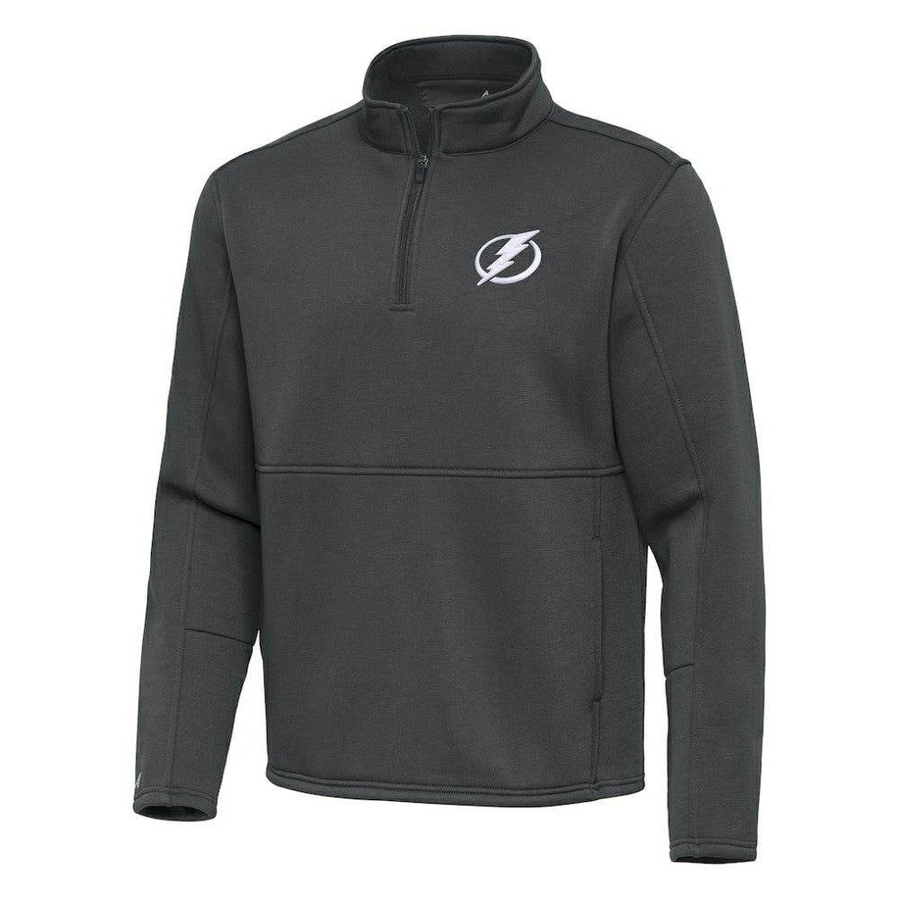 Tampa Bay Lightning Antigua Twist Quarter-Zip Pullover Jacket - Pewter Pullover