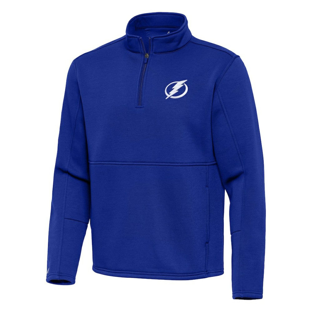 Tampa Bay Lightning Antigua Twist Quarter-Zip Pullover Jacket - Blue Pullover