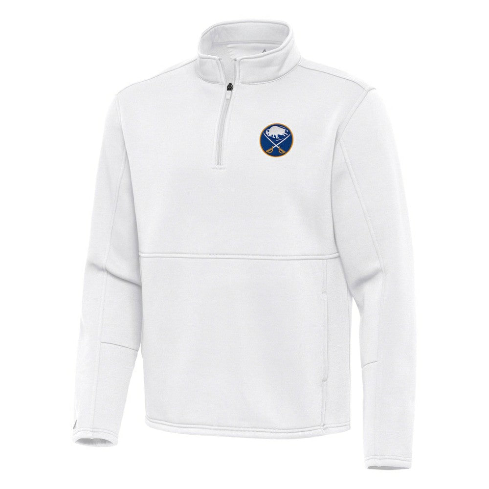 Buffalo Sabres Antigua Twist Quarter-Zip Pullover Jacket - White Pullover