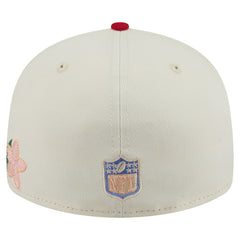 San Francisco 49ers New Era Tonal Floral 59FIFTY Fitted Hat - Cream/Scarlet online