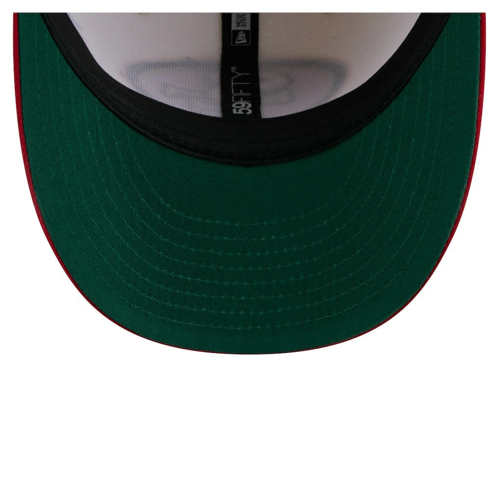 San Francisco 49ers New Era Tonal Floral 59FIFTY Fitted Hat - Cream/Scarlet online