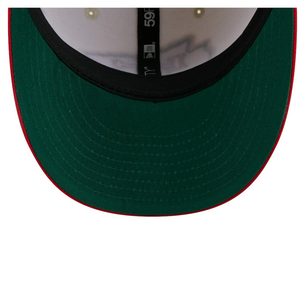 Kansas City Chiefs New Era Tonal Floral 59FIFTY Fitted Hat - Cream/Red cheap