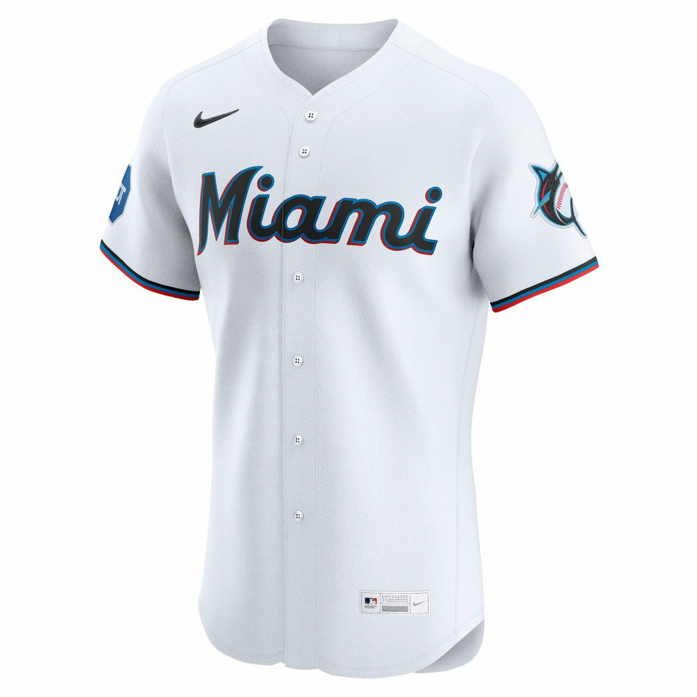 Miami Marlins Home Elite Jersey White