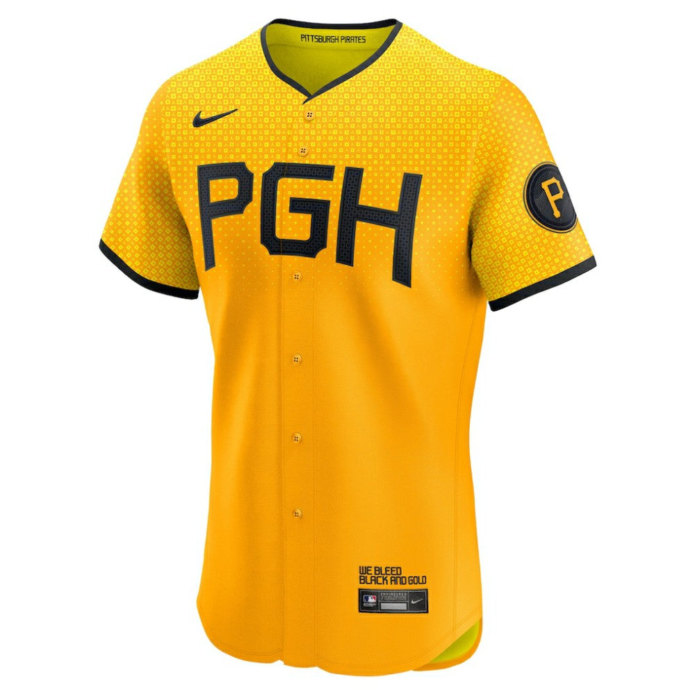 Pittsburgh Pirates City Connect  Elite Jersey Gold