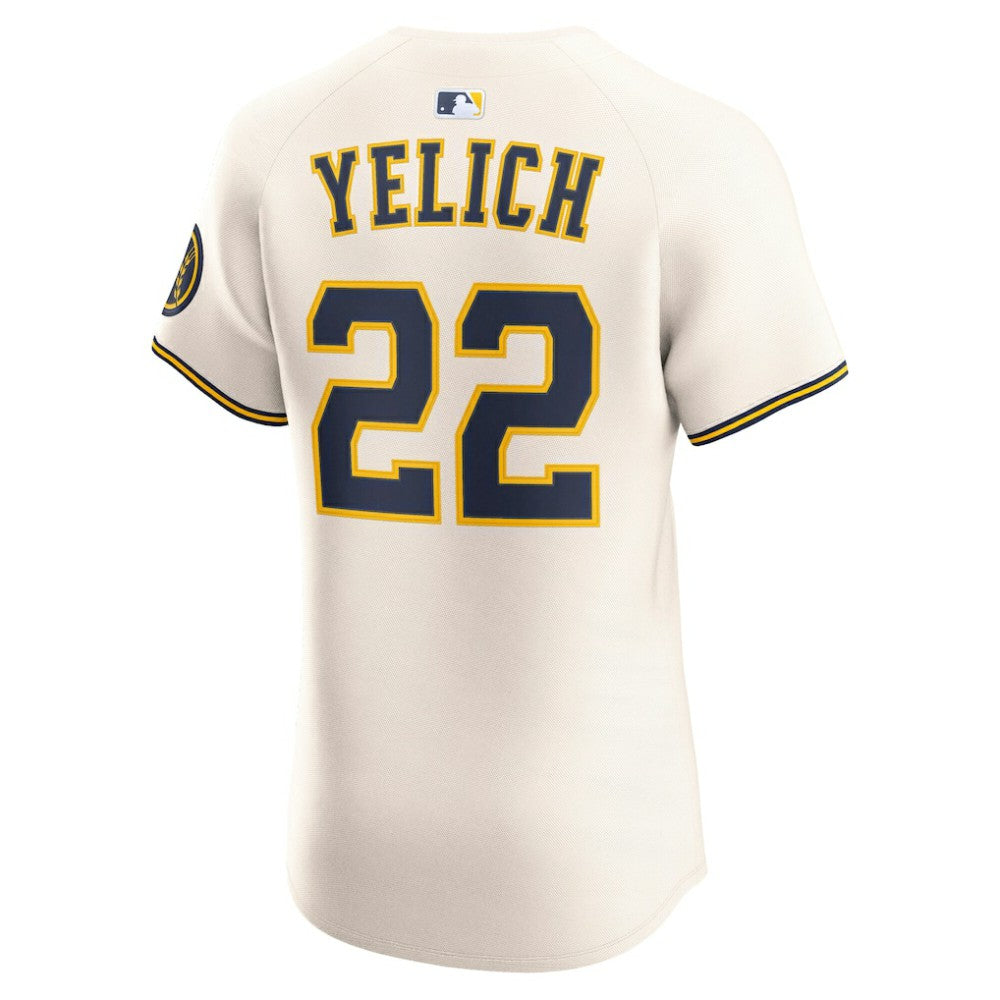Christian Yelich Milwaukee Brewers Home Elite Player Jersey Cream