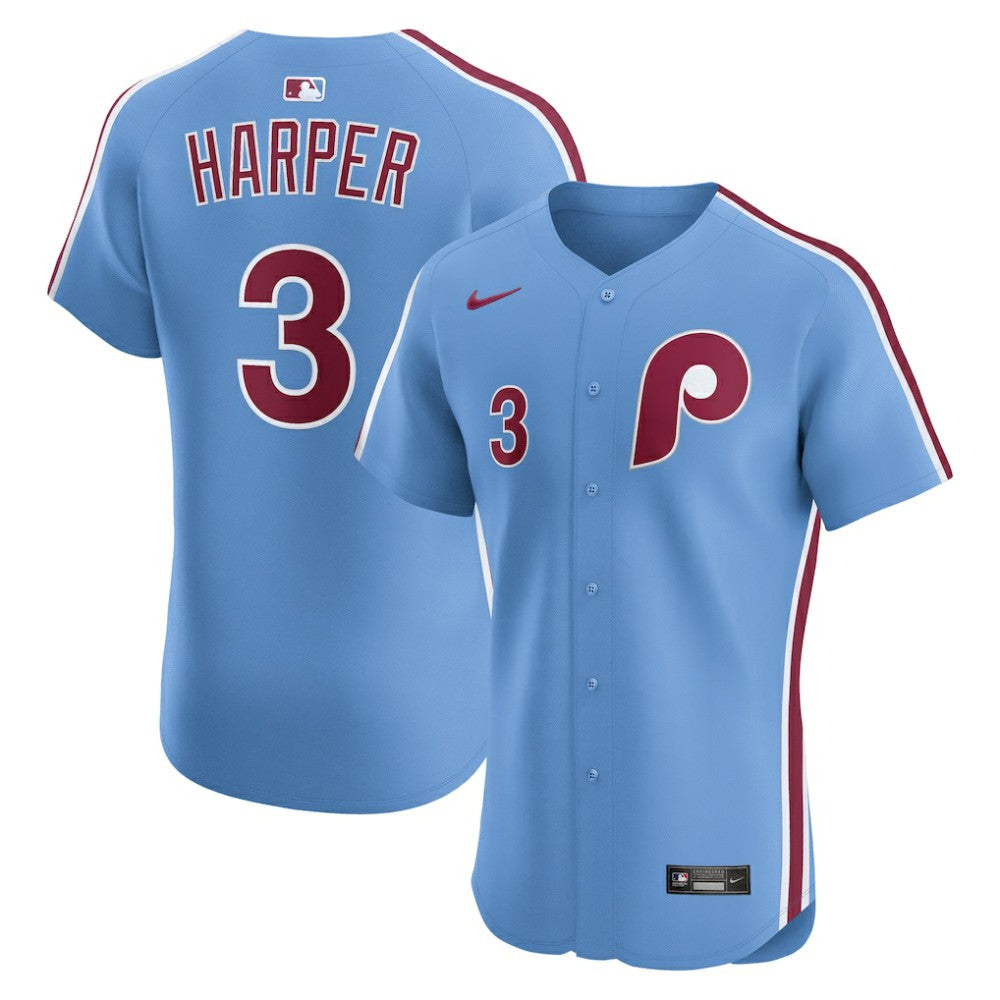 Bryce Harper Philadelphia Phillies Alternate Elite Jersey Light Blue
