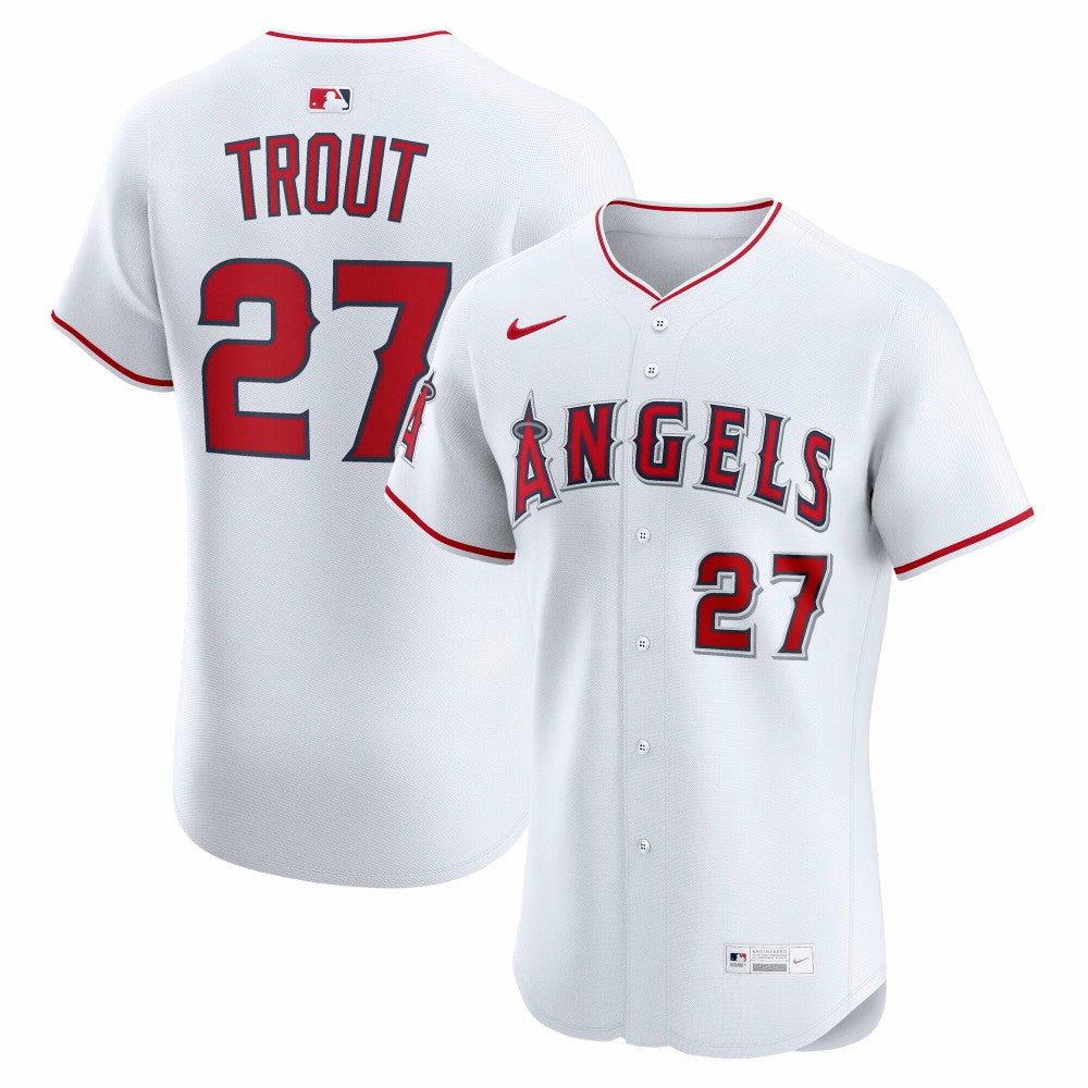 Mike Trout Los Angeles Angels Home ElitePlayer  Jersey White