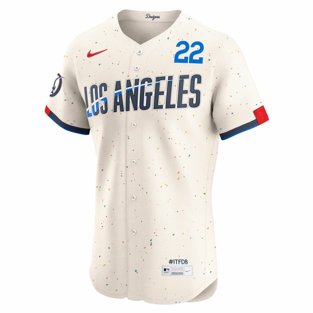 Clayton Kershaw Los Angeles Dodgers City Connect Elite Jersey Cream