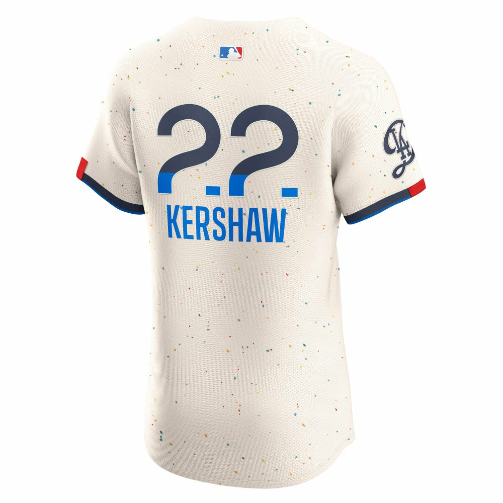 Clayton Kershaw Los Angeles Dodgers City Connect Elite Jersey Cream