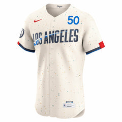 Mookie Betts Los Angeles Dodgers City Connect Elite Jersey Cream