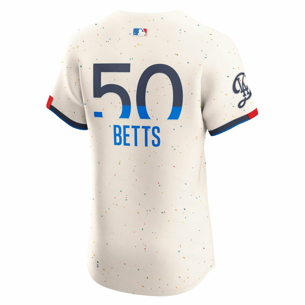 Mookie Betts Los Angeles Dodgers City Connect Elite Jersey Cream