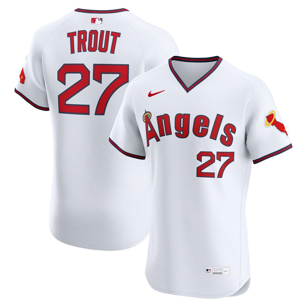 Mike Trout Los Angeles Angels Alternate 2 Elite Jersey White