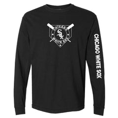 Chicago White Sox Soft as a Grape Women's Pigment Dye Long Sleeve T-Shirt Black