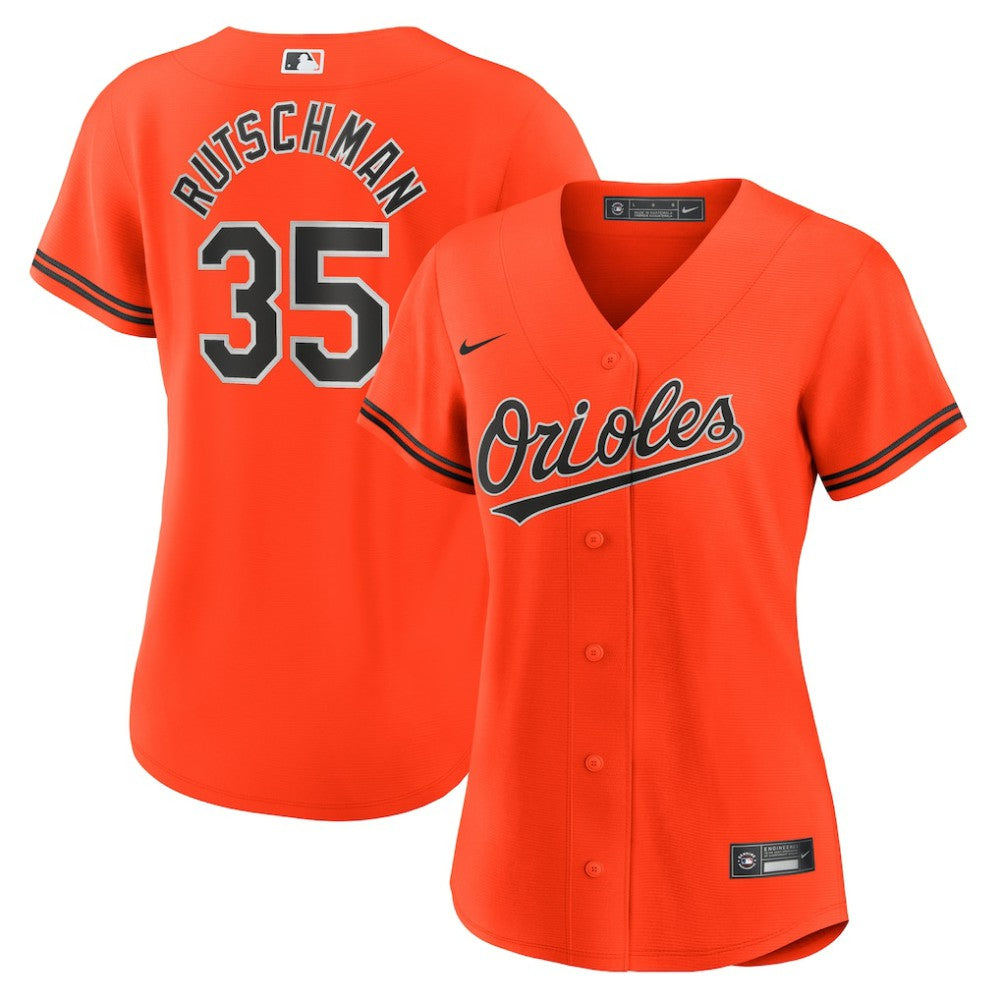 Adley Rutschman Baltimore Orioles Women's Alternate Replica Player Jersey Orange